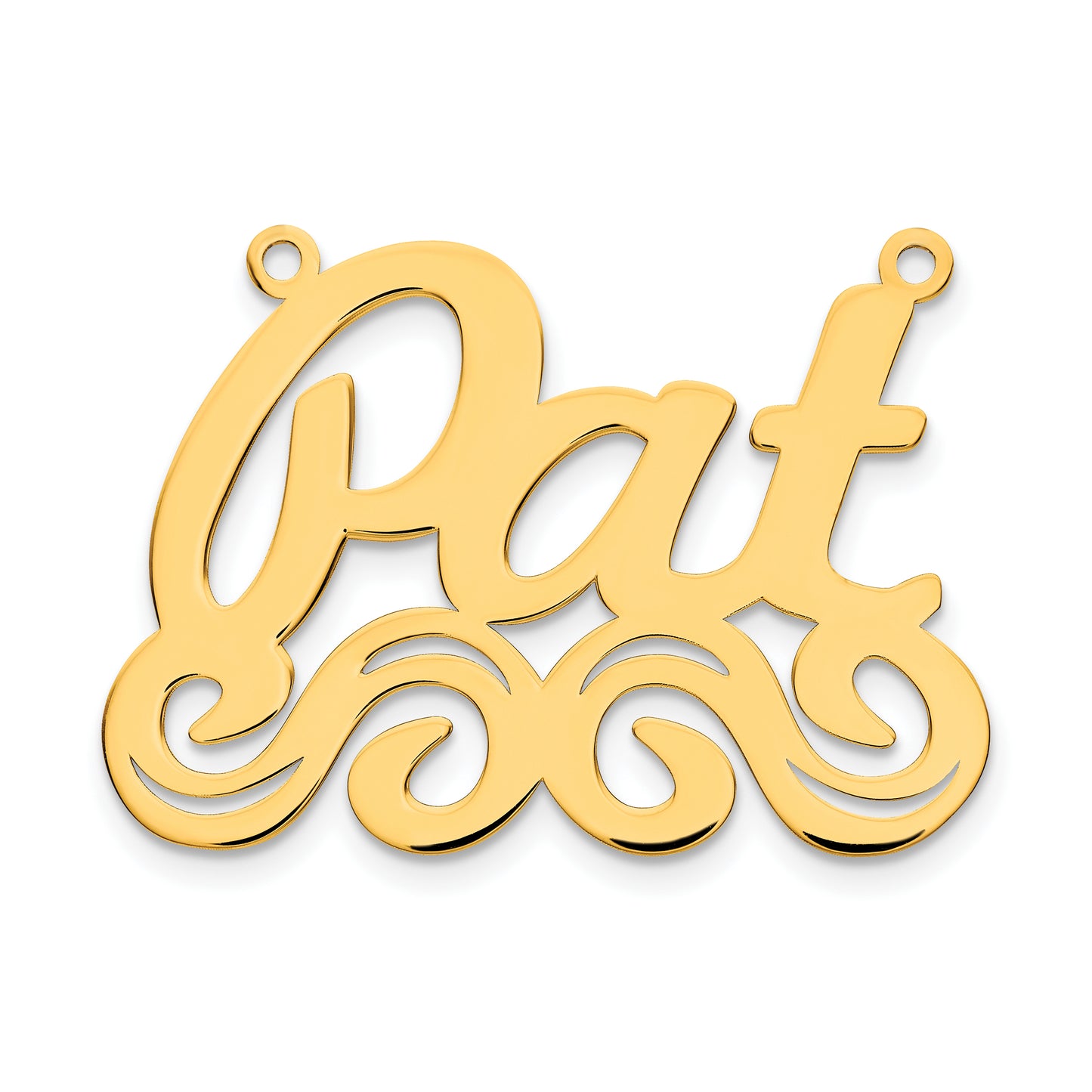 10K Yellow Gold Polished Name Plate