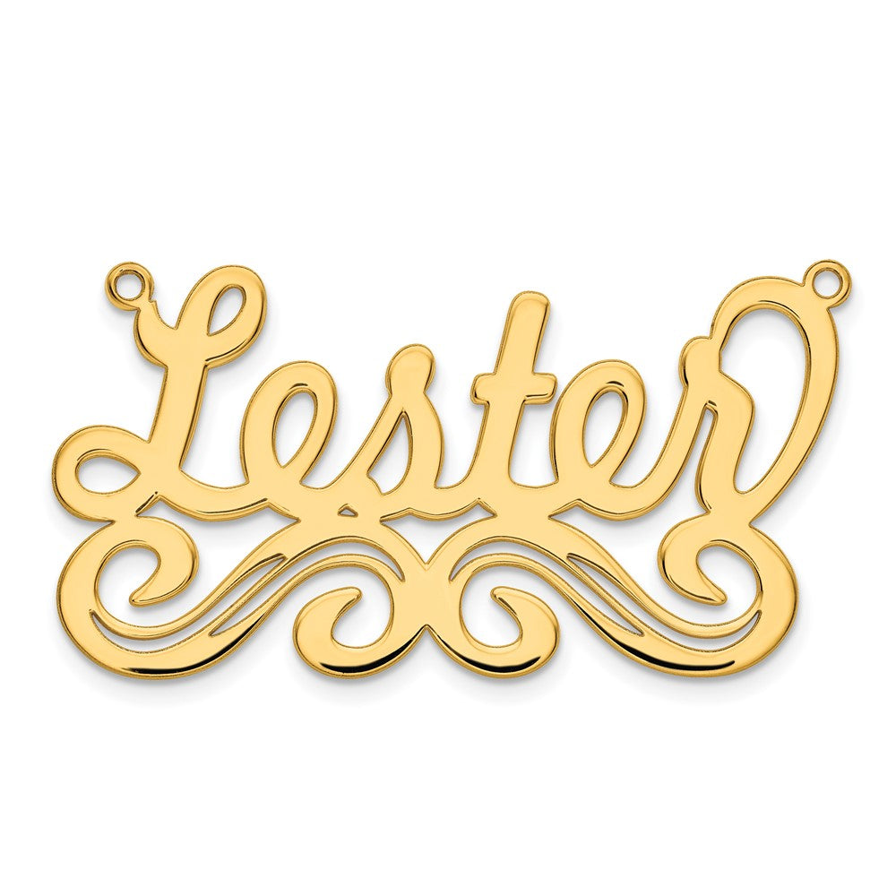 10K Yellow Gold Polished Name Plate