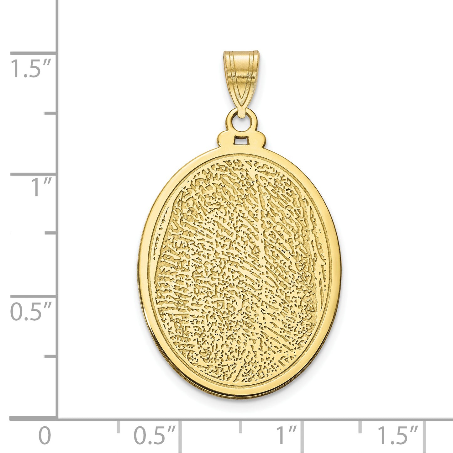 10K Yellow Gold Oval Fingerprint Pendant