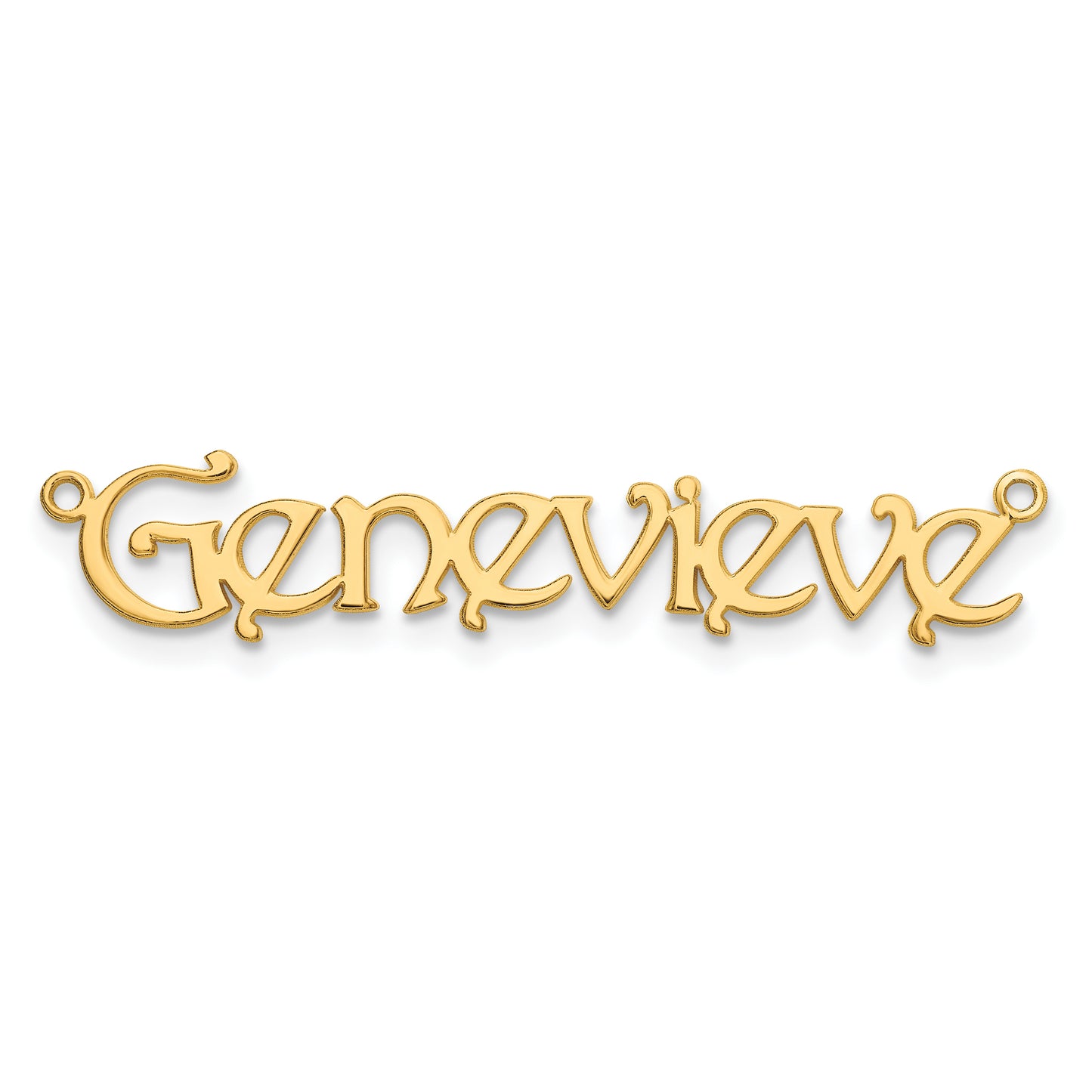 10K Yellow Gold Bouquet Font Name Plate