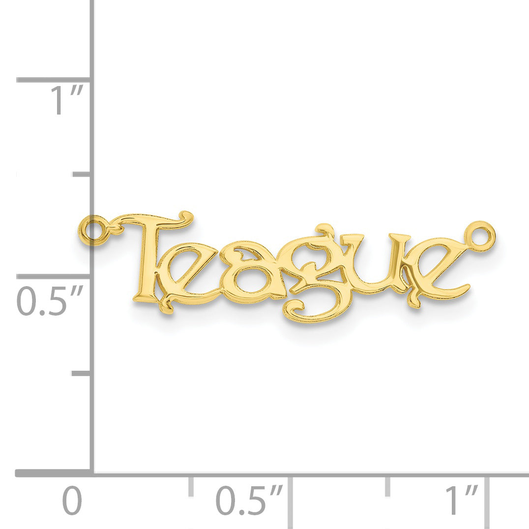 10K Yellow Gold Bouquet Font Name Plate