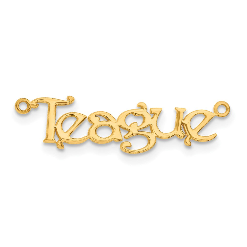 10K Yellow Gold Bouquet Font Name Plate