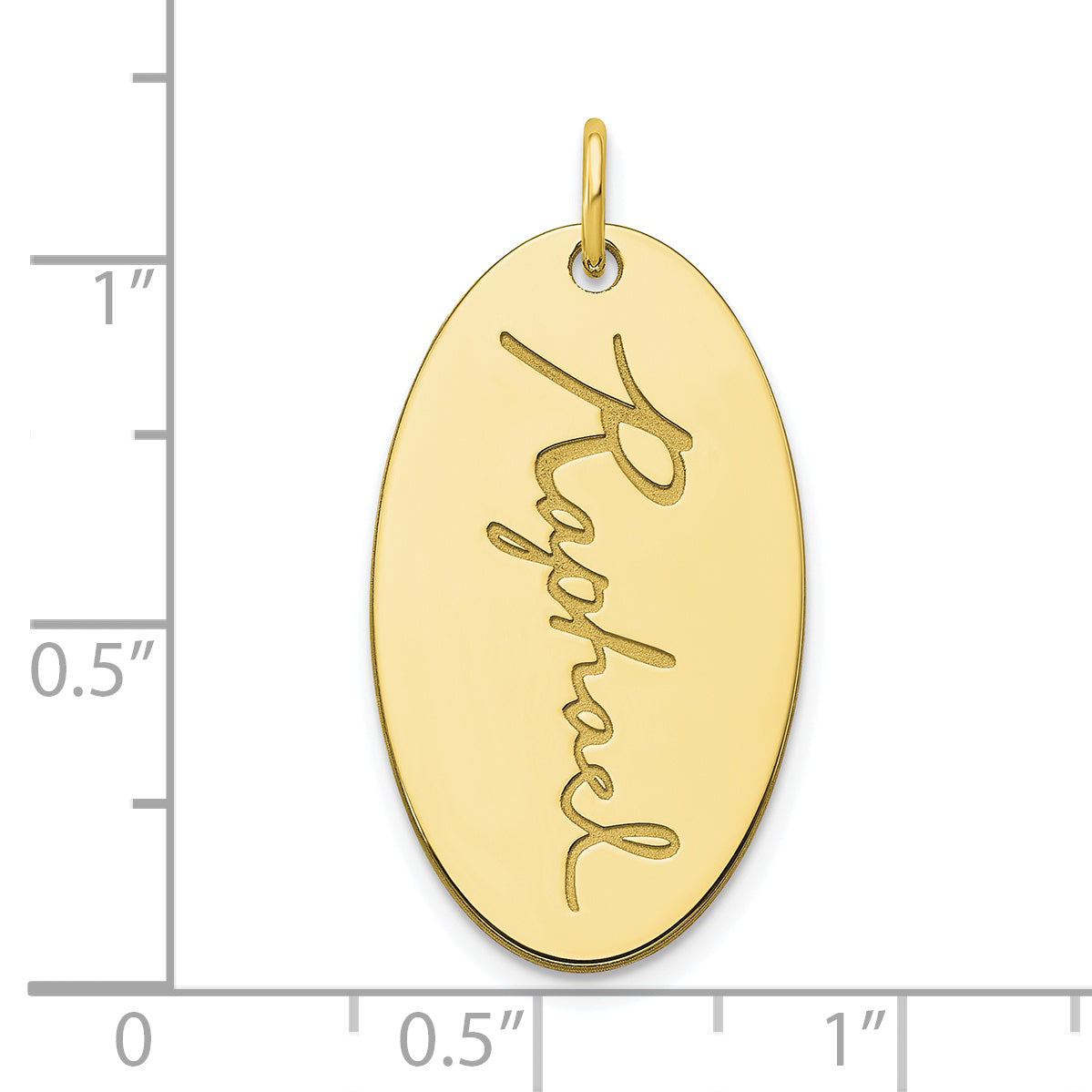 10K Yellow Gold Oval Signature Charm