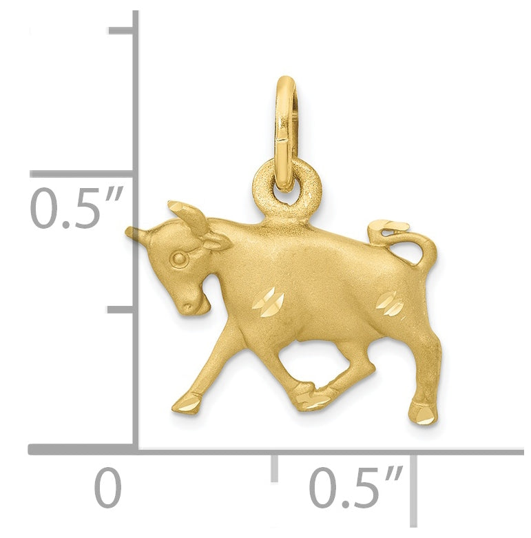 10K Yellow Gold Taurus Zodiac Charm