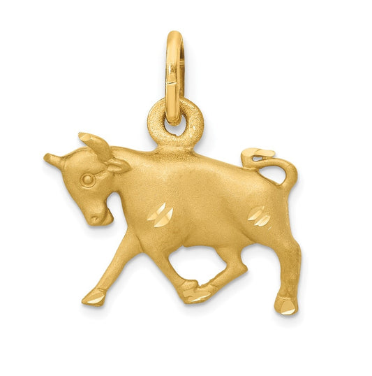 10K Yellow Gold Taurus Zodiac Charm