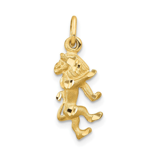 10K Yellow Gold Leo Zodiac-Charm