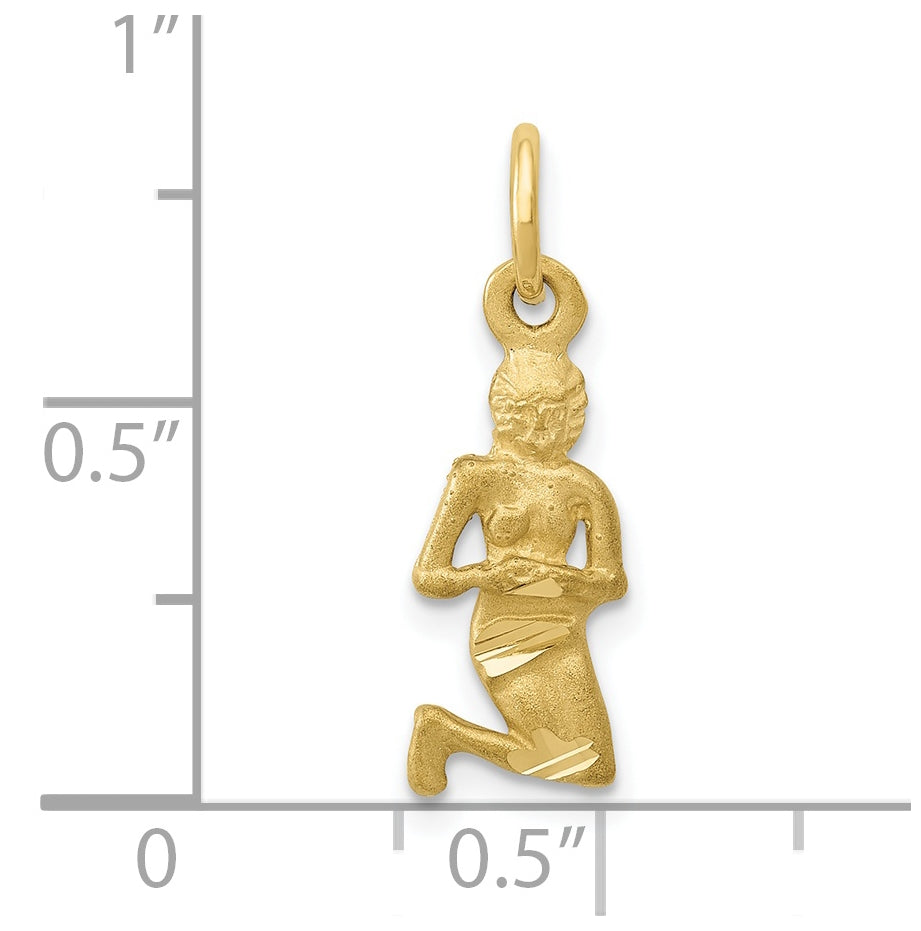 10K Yellow Gold Virgo Zodiac-Charm