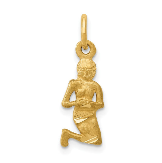 10K Yellow Gold Virgo Zodiac-Charm