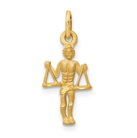 10K Yellow Gold Libra Zodiac-Charm