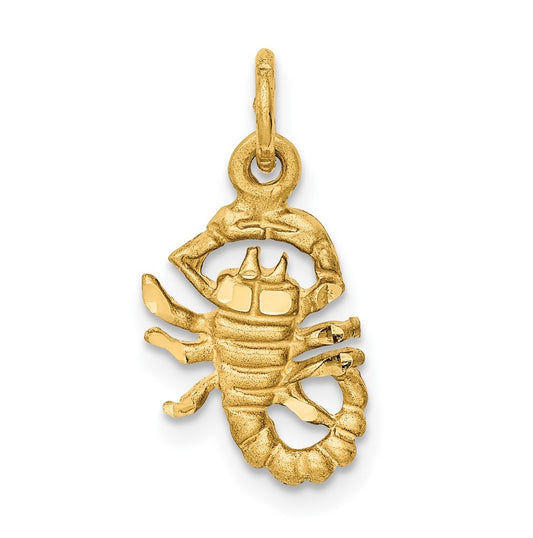 10K Yellow Gold Scorpio Zodiac-Charm