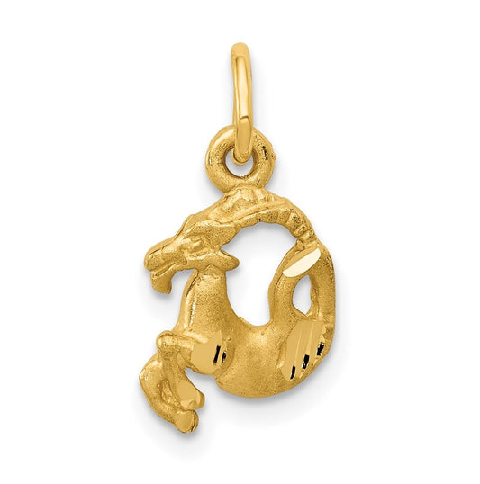 10K Yellow Gold Capricorn Zodiac-Charm