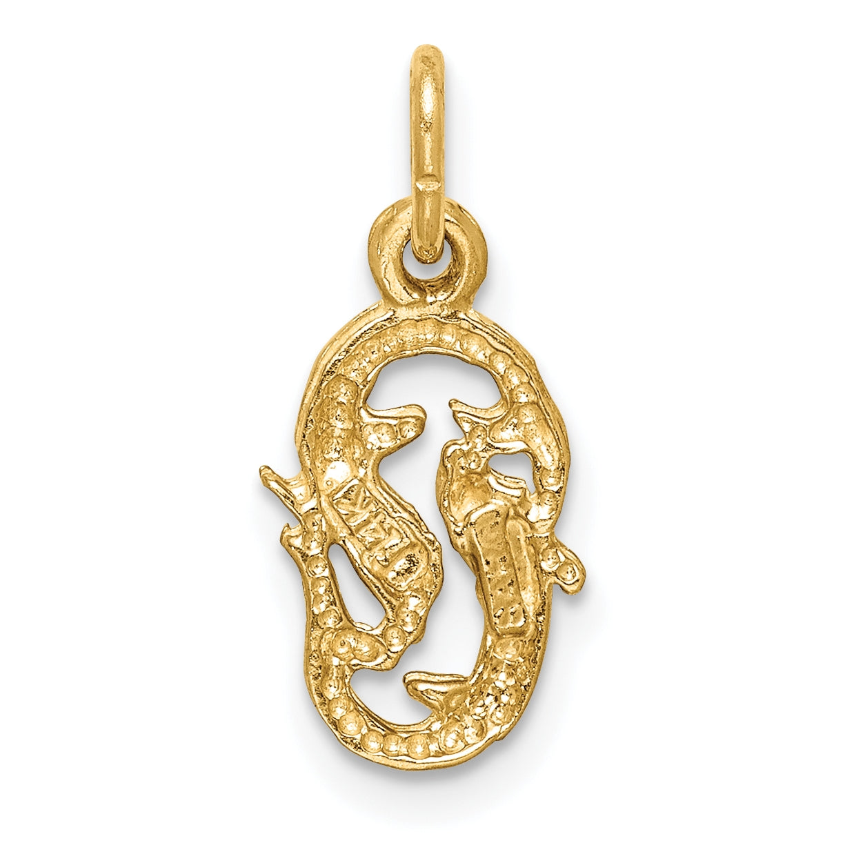 10K Yellow Gold Pisces Zodiac-Charm