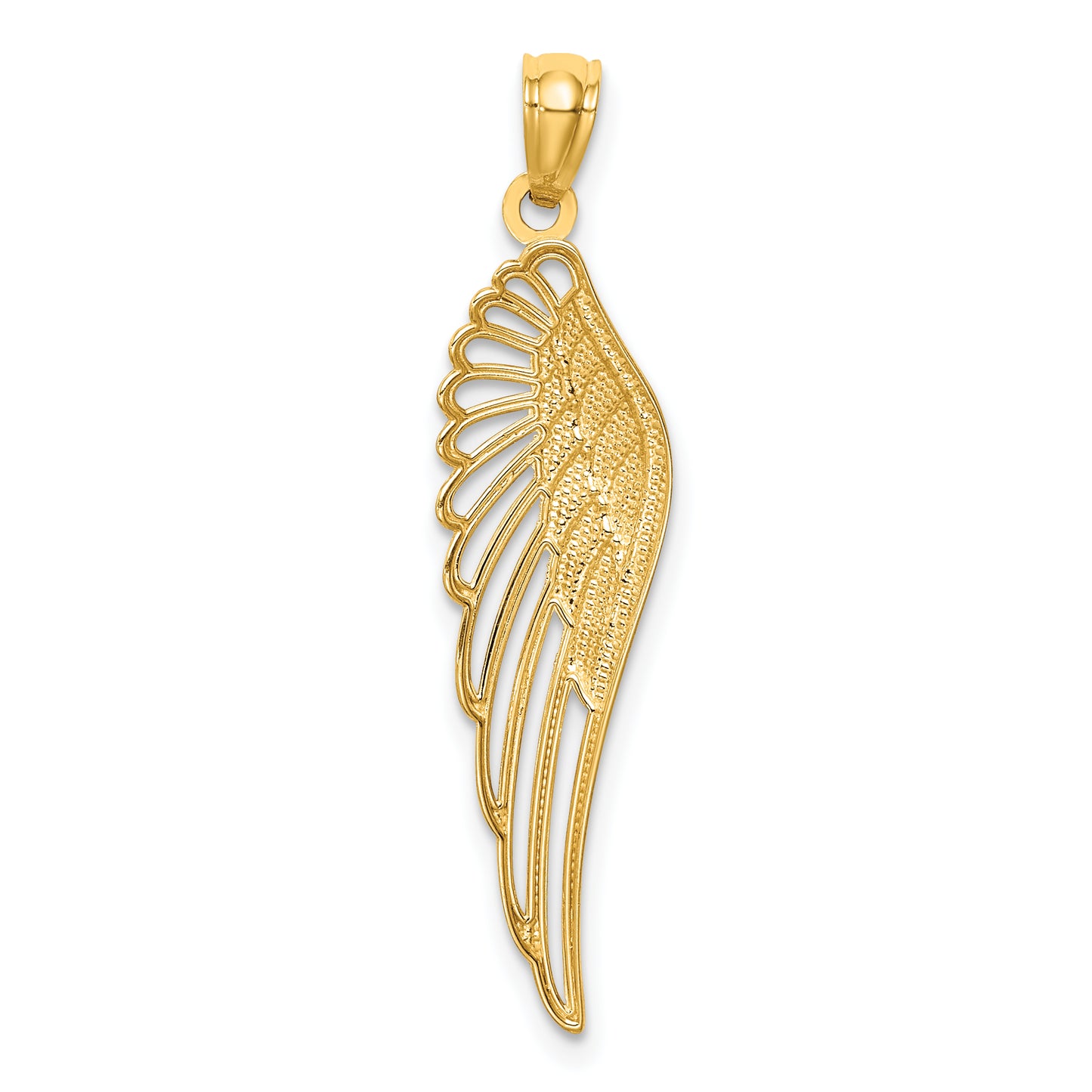 14K Yellow Gold Angel Wing Pendant