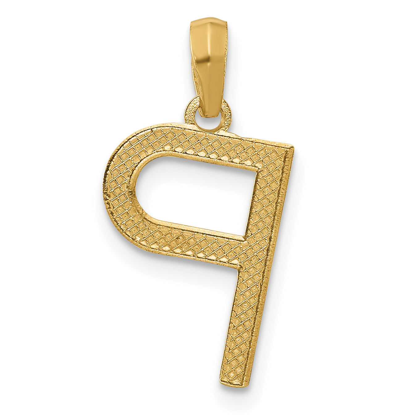 14K Yellow Gold Fancy Letter P