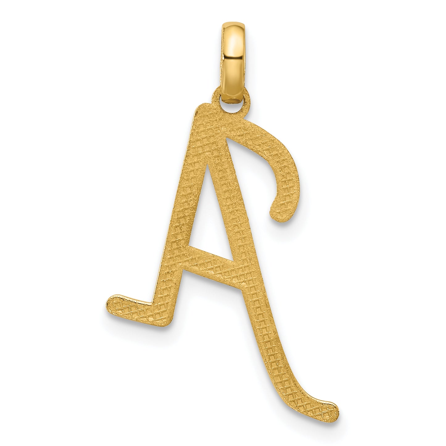 14K Yellow Gold Fancy Letter A