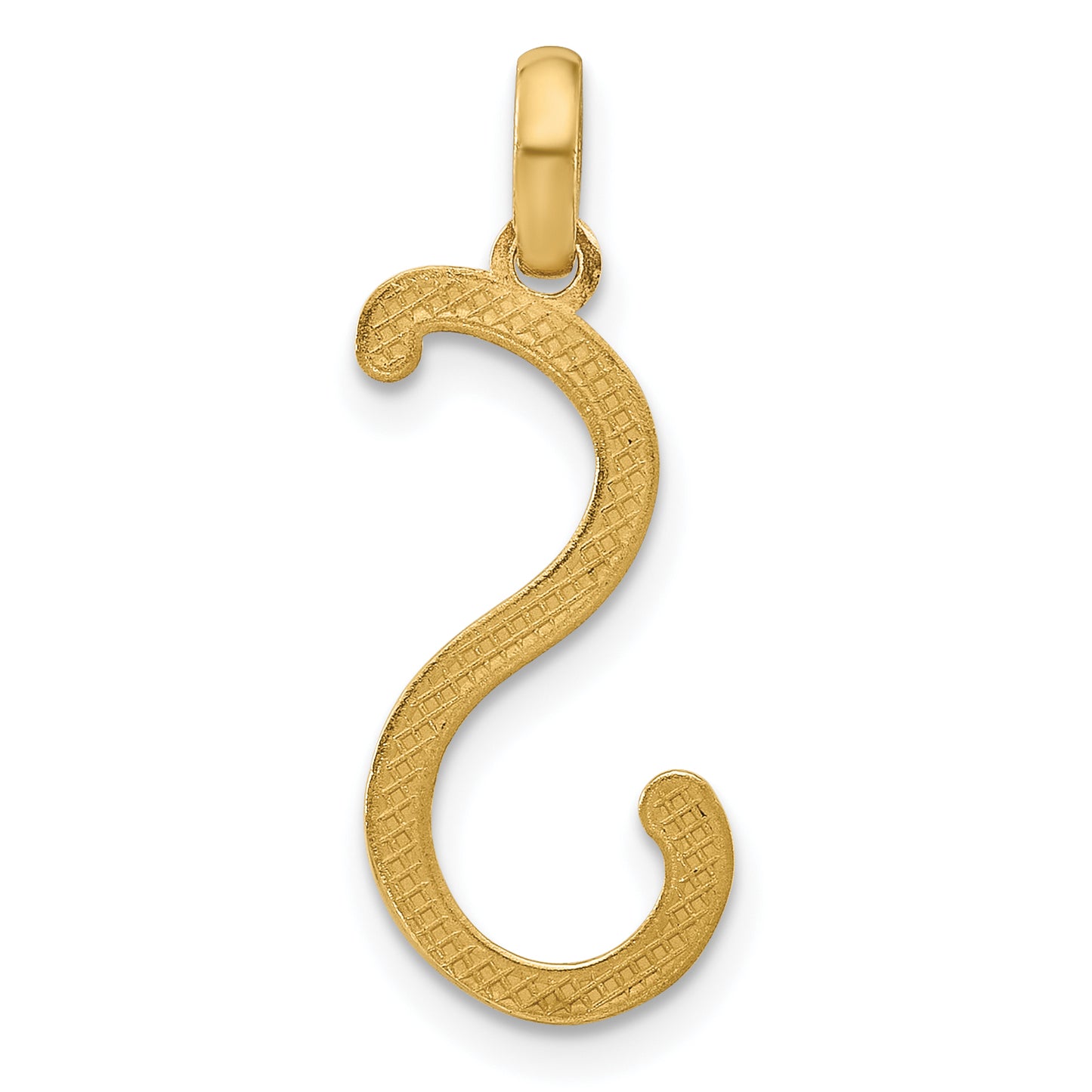 14K Yellow Gold Fancy Letter S