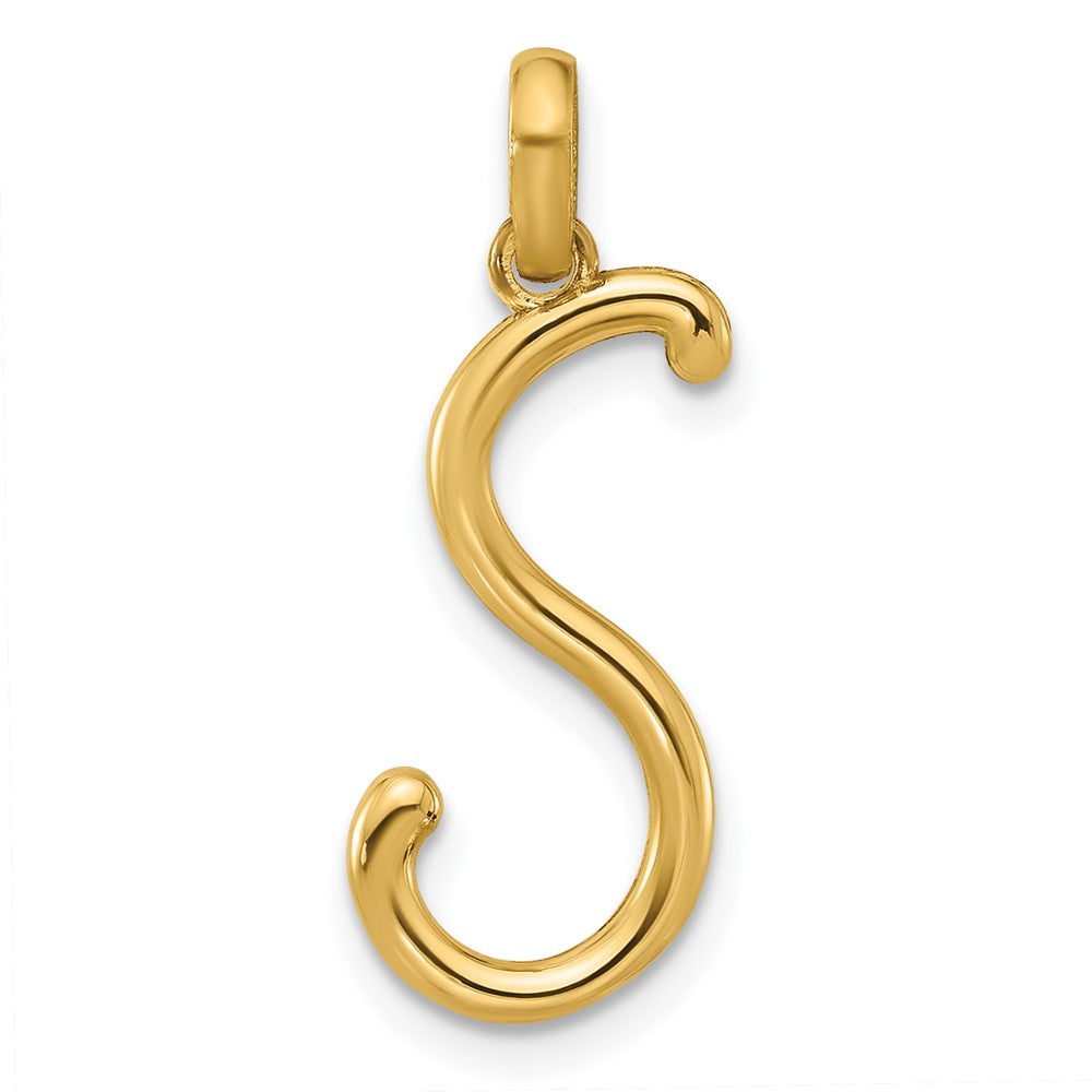 14K Yellow Gold Fancy Letter S