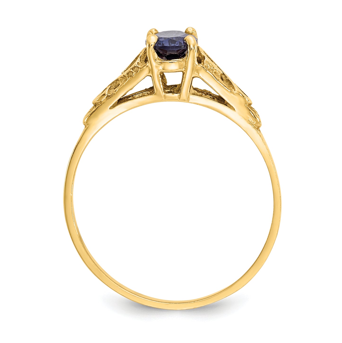 14K Yellow Gold Madi K Synthetic Sapphire Spinel Ring