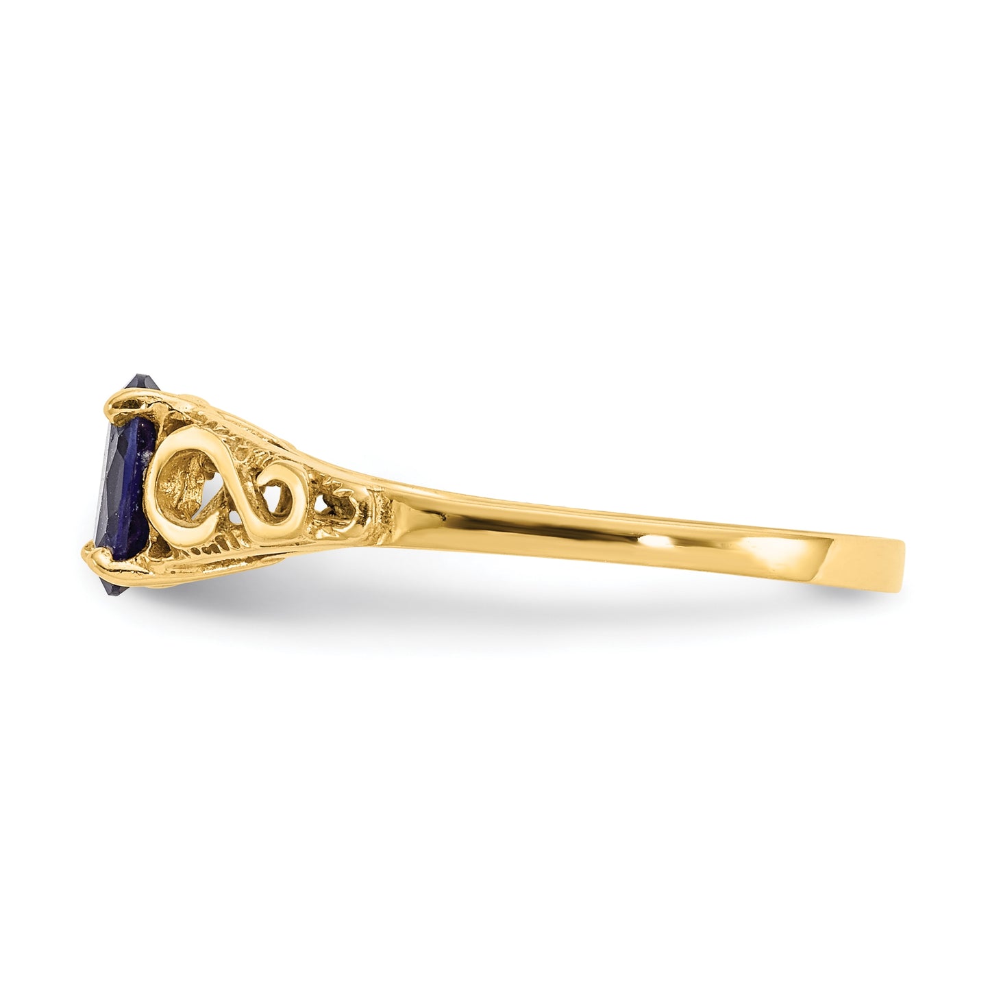 14K Yellow Gold Madi K Synthetic Sapphire Spinel Ring