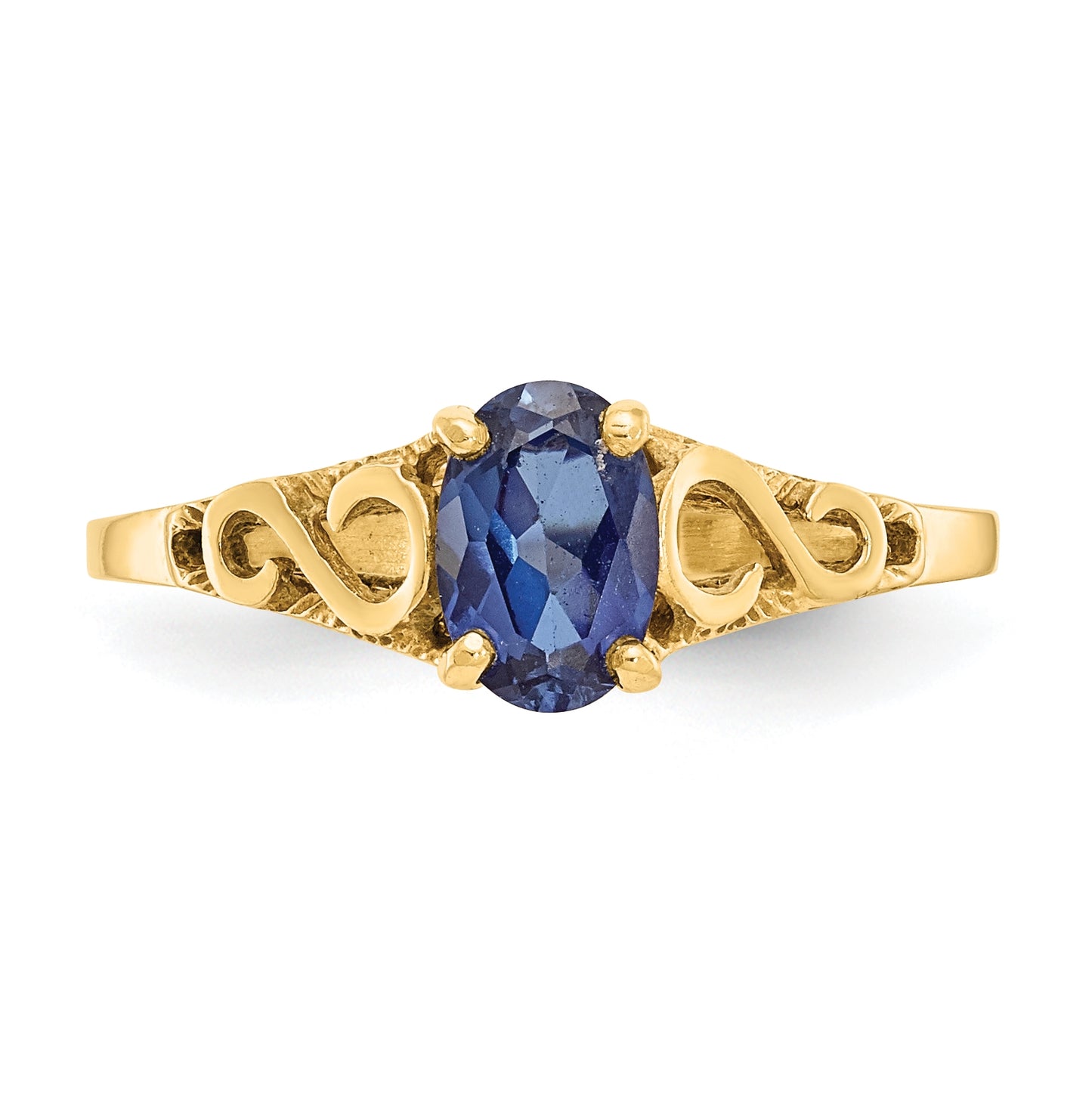 14K Yellow Gold Madi K Synthetic Sapphire Spinel Ring