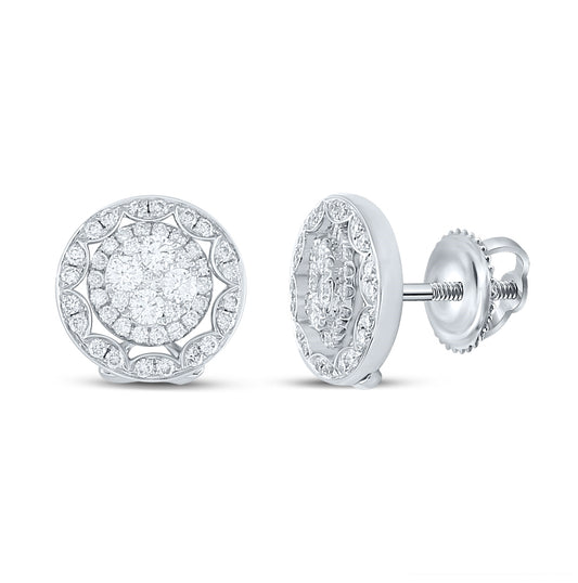 18kt White Gold 1 Cttw Diamond Fashion Earrings