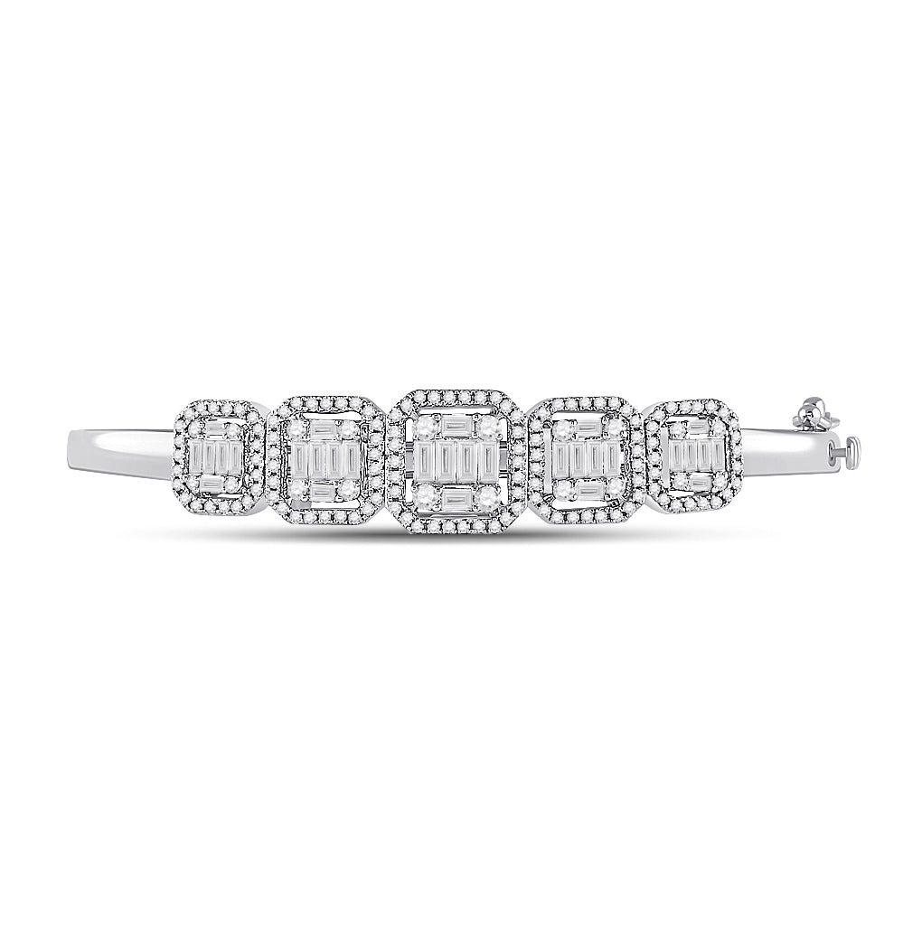 14kt White Gold 1 5/8ctw Diamond Ana M  Diana Bangle (55x64.80 Mm)