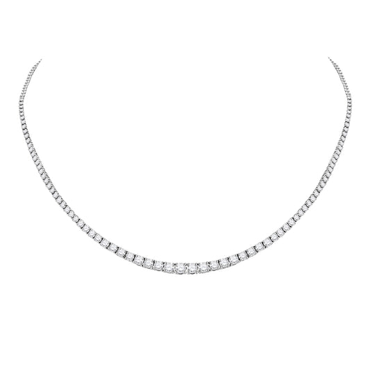 14kt White Gold 4 Ctw Diamond Ana M Fashion  Necklace