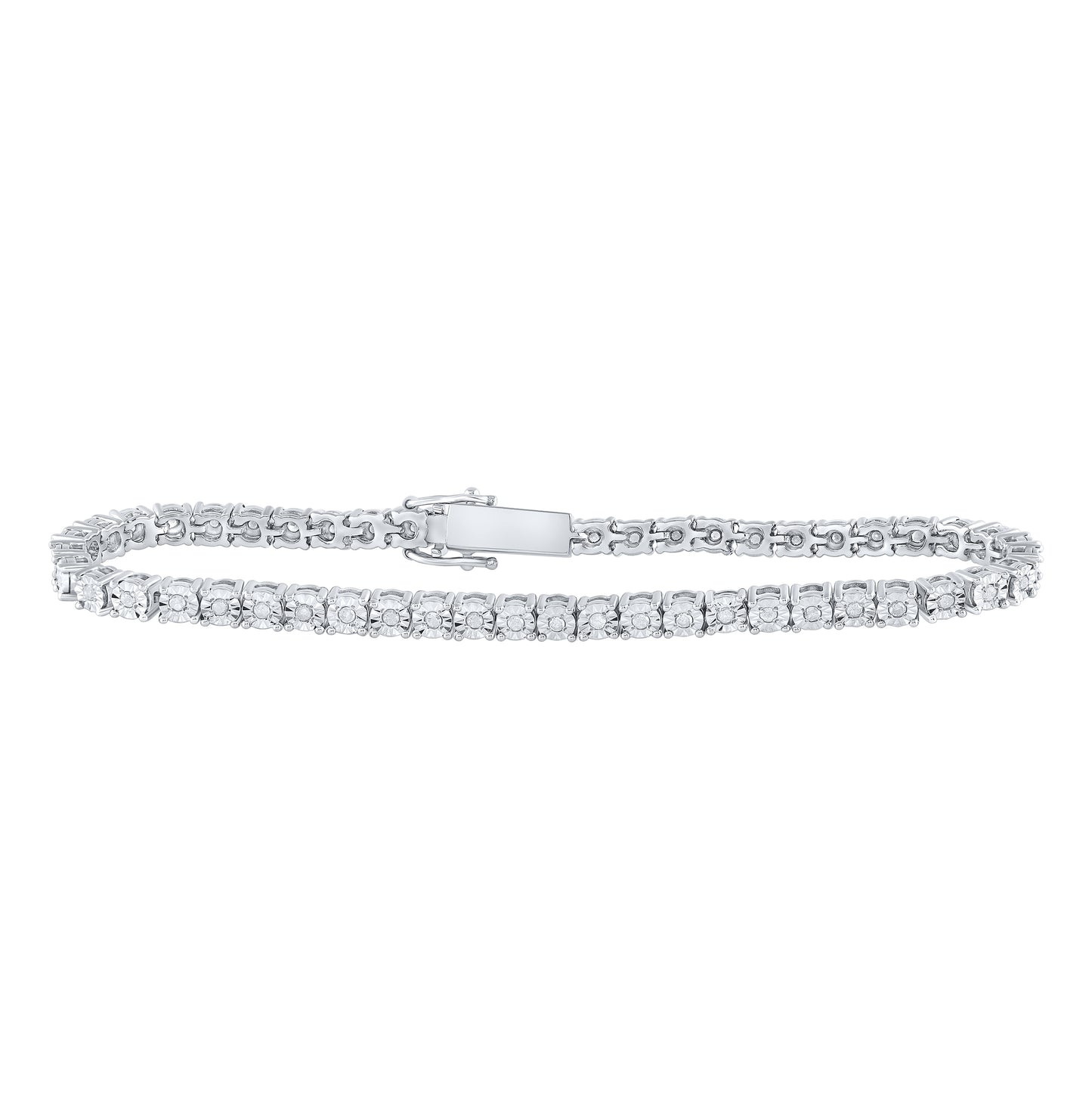 Sterling Silver Women's Round Diamond Fashion Bracelet 1/2ctw