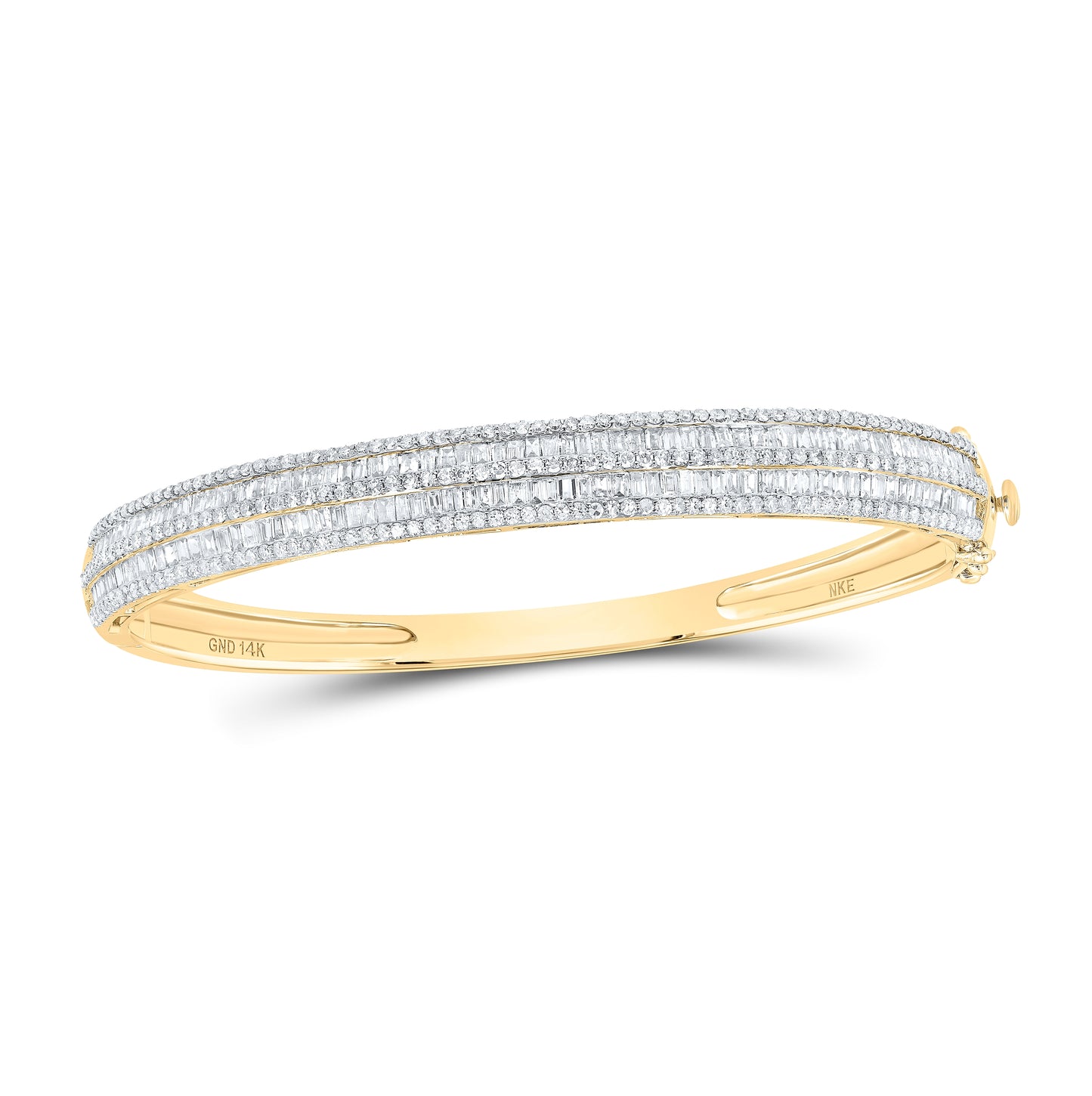 14kt Yellow Gold 2 1/2ctw Diamond Nke Fashion Bangle (58x48 Mm)