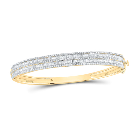 14kt Yellow Gold 2 1/2ctw Diamond Nke Fashion Bangle (58x48 Mm)