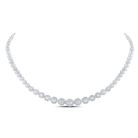 14kt White Gold 8 1/5ctw Diamond Fashion Necklace (16 Inch)