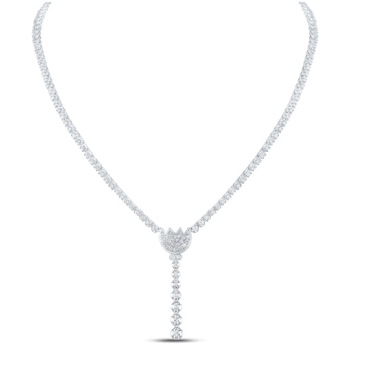 14kt White Gold 3 5/8ctw Diamond Nke Fashion Necklace (16 Inch)