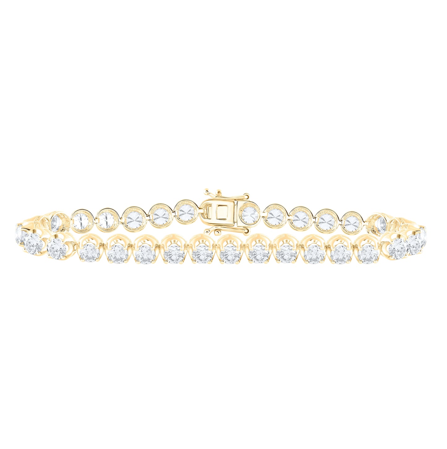 14K Yellow Or White Gold 7 7/8ctw Diamond Nk Fashion Tennis Bracelet-7 Inch