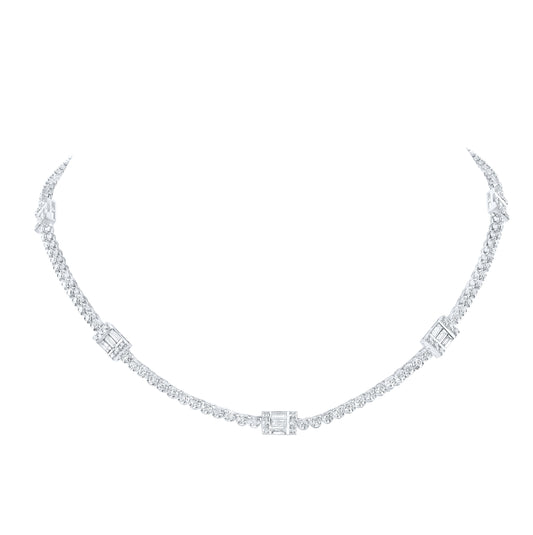 14kt White Gold 5 3/4ctw Diamond Nke  Fashion Necklace (16-inch)