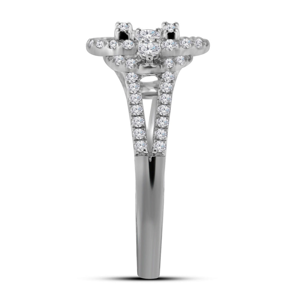 18K White Gold Baguette Diamond Square Bridal Wedding Engagement Ring 3/4 Cttw, Womens Size: 5-10