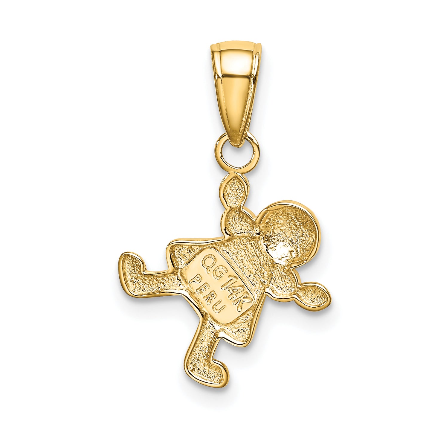 14K Yellow Gold Little Girl Charm