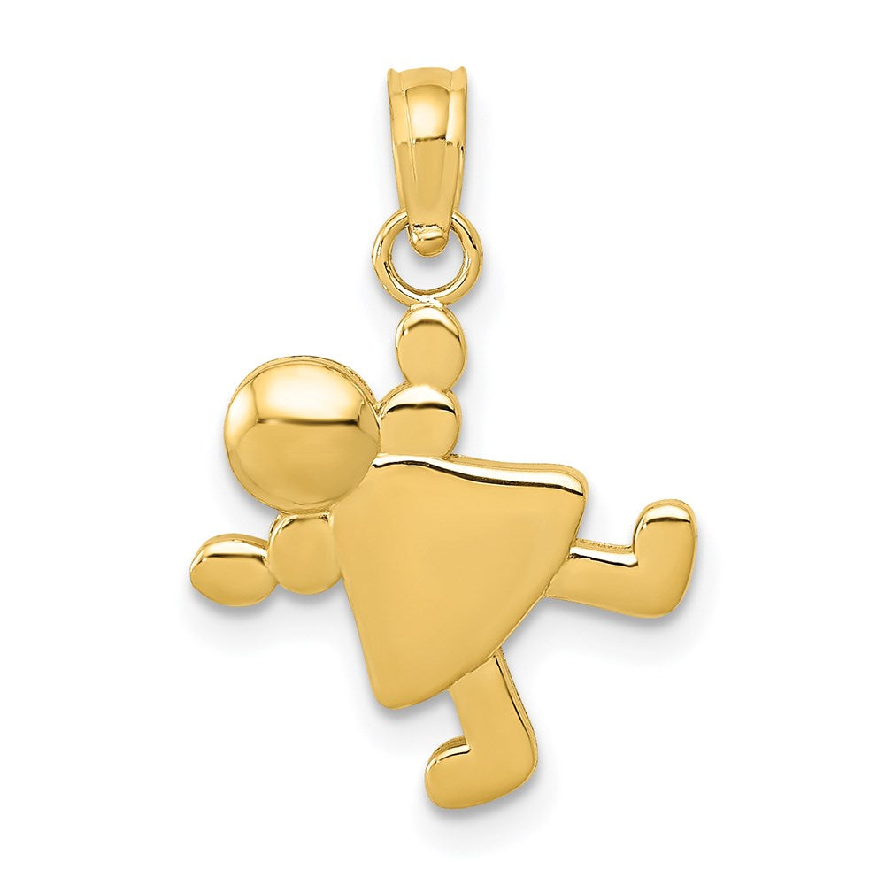 14K Yellow Gold Little Girl Charm