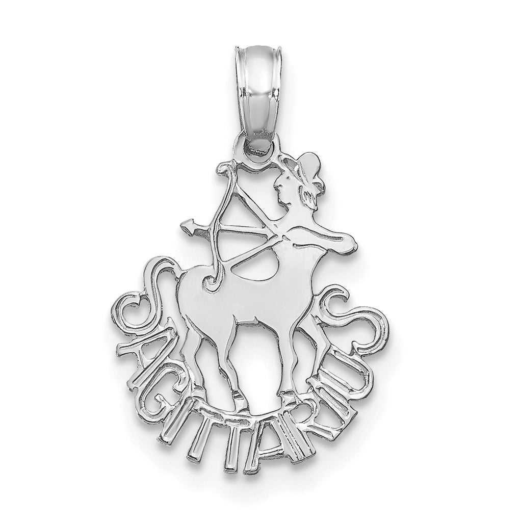 14K White Gold SAGITTARIUS Zodiac Charm