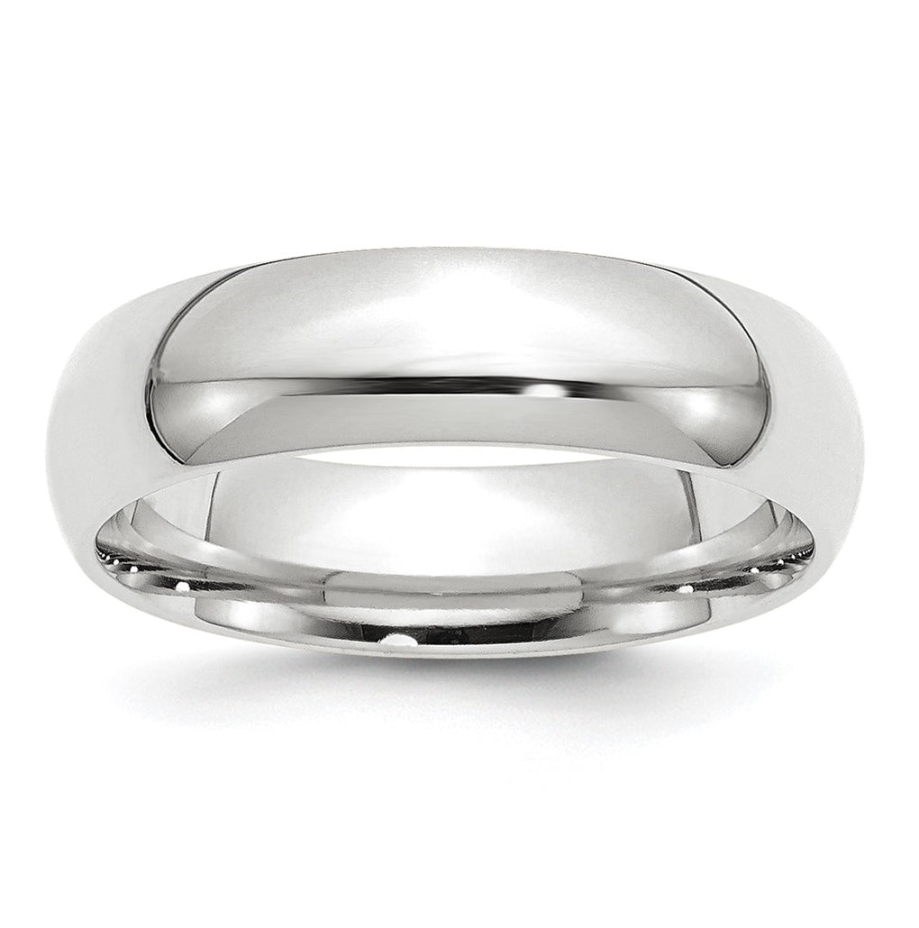 Platinum 6mm Comfort-Fit Wedding Band Size 4