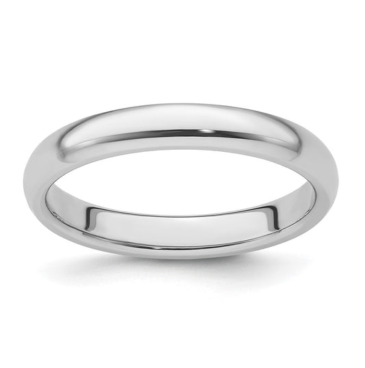 Platinum 3mm Lightweight Comfort-Fit Wedding Band Size 4