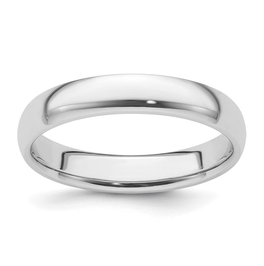 Platinum 4mm Lightweight Comfort-Fit Wedding Band Size 4.5