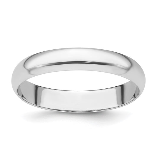 Platinum 4mm Half Round Featherweight Wedding Band Size 4