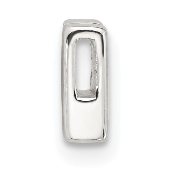 Sterling Silver E-coated Letter K Slide Charm