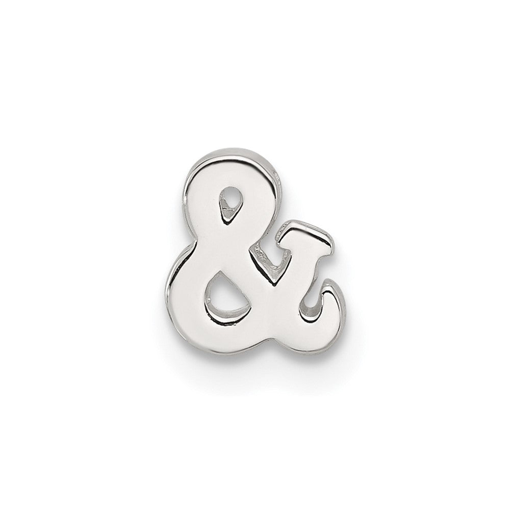 Sterling Silver E-coated Ampersand AND & Symbol Slide Charm