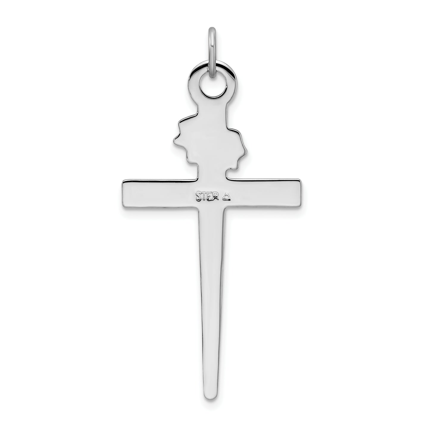 Sterling Silver Rhodium plated & 18k Gold plated Cross Pendant