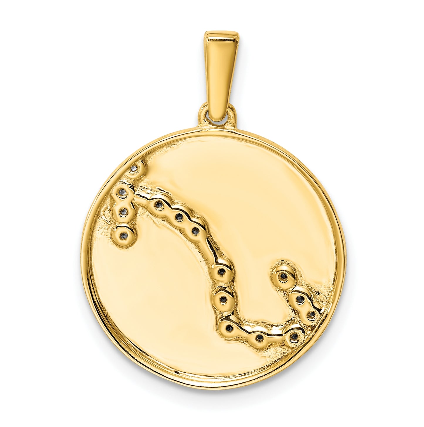 Sterling Silver Gold plated & Cubic Zirconia Scorpio Zodiac Pendant