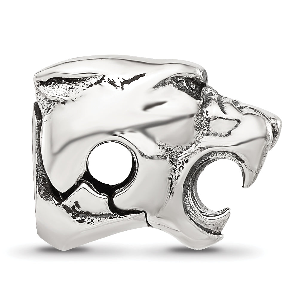 Sterling Silver Reflections Polished Panther Head Hinged Bead