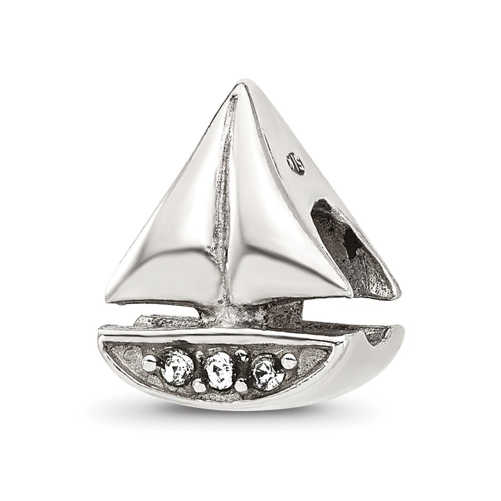 Sterling Silver Reflections Swarovski Crystal Sailboat Bead