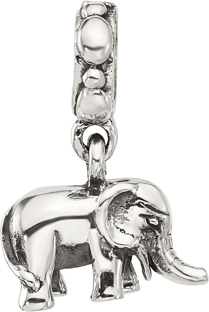 Sterling Silver Reflections Elephant Dangle Bead