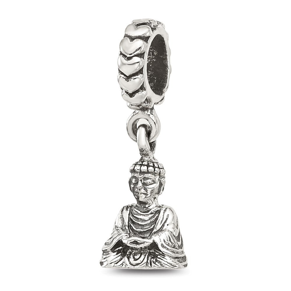 Sterling Silver Reflections Antiqued Budda Dangle Bead